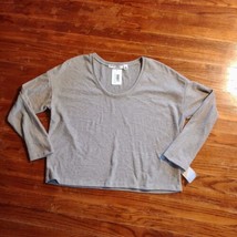 Project Social T Top Heather Grey Women Long Sleeve Scoop Neck Size Large - £31.99 GBP