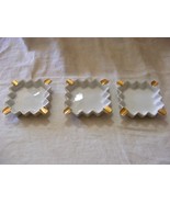 Vintage 1950&#39;s Gold Castle Japan Party Ash Trays (3) Zigzag Pattern - $553.18 MXN