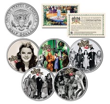 WIZARD OF OZ Movie Colorized JFK Half Dollar US 5-Coin Set *OFFICIALY LI... - $28.01