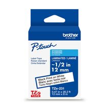 Brother Genuine P-Touch TZe Black Print on White Label Tape (TZeS231), S... - $22.99