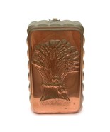 Vintage Genin Trudeau Rectangular Copper Tin Mold Wheat Motif Scalloped ... - $24.72