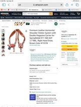 Fits Springfield 911 380 ACP 2.7”BBL Leather Shoulder Holster Double Mag #1337# image 10