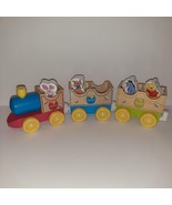 Melissa &amp; Doug Winnie The Pooh All Aboard Wooden Train Set 3 Cars 4 Char... - £11.87 GBP