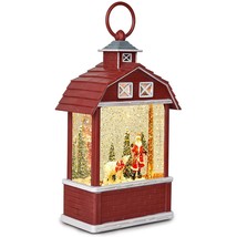 Led Christmas Lantern Musical Glittering Water Globe Lantern For Home Decor - £38.32 GBP