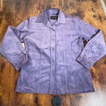 Golden Bear Sportswear Leather Jacket XS  Purple Light Weight Cafe Racer... - £38.87 GBP