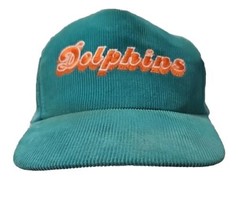 Miami Dolphins Hat Corduroy Starline NFL Football Snapback Cap Teal Vtg - $34.60