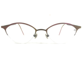 Prodesign Denmark Eyeglasses Frames P.2108W C.11 Pink Round Half Rim 50-18-125 - £98.52 GBP