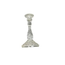 Crystal Glass Candle Holder 7.5” Vtg Twisted Design Elegant Taper Candlestick  - $19.79