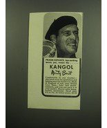 1949 Kangol Monty Beret Ad - Frank Kovacs, Top-ranking tennis pro, wears - £14.55 GBP