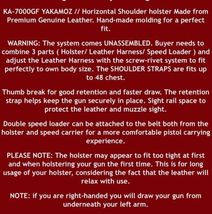 Fits Smith&Wesson J-Frame 38 Special 2”BBL Leather Shoulder Holster #1056# RH image 12