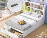 With Storage Headboard Bookcase, 2 Drawers Underneath And Charging Stati... - $597.99