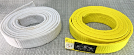 Yellow White Martial Arts Group Rank Belts Size 4 Karate Judo Belt Lot of two - £10.92 GBP