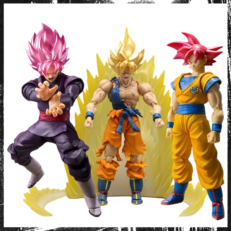 sh figuarts Dragon Ball Anime Figurine Super Saiyan God Black Goku Zamas... - $33.98+