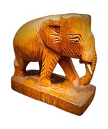 Vintage Hand-Carved Wooden Elephant Figurine – Rustic Artisan Craft - 2Y178 - $4,320.90 MXN