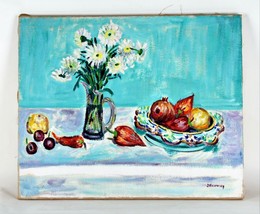 J. Koslovsky: Untitled - Still Life of Flowers, Fruit, &amp; Vegetables - £1,107.90 GBP