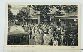 Brazil Rio De Janeiro - Avenida Rio Branco New York Worlds Fair 1939 Postcard A6 - £7.16 GBP