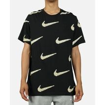 Nike Mens Bling T Shirt Size Medium Black Gold Diamond Swoosh Allover Pr... - €17,11 EUR