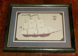 Vtg Roberta Adkins San Diego California American Cup Clipper Sail Boat Ship Art - £19.60 GBP