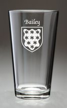 Bailey Irish Coat of Arms Pint Glasses - Set of 4 (Sand Etched) - £53.25 GBP