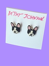 Betsey Johnson Dog Stud Earrings Msrp $25 Nwt - £15.91 GBP