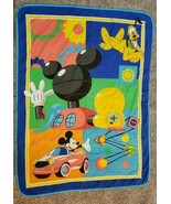 Mickey&#39;s Clubhouse Roadster Pluto Disney 42x57 Quilted Baby/Child Blanket - €24,74 EUR