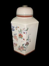 Vtg 28" Floral Ceramic Table Lamp w/ Pleated Shade – Underwriters Laboratories image 3