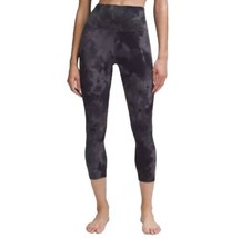 LULULEMON Align High-Rise Crop 21&quot; Diamond Dye Pitch Grey Graphite Grey Sz 6 - £21.95 GBP