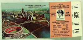 MLB Pittsburgh Pirates 1970 Opening Game Ticket - Three Rivers Stadium - £44.83 GBP