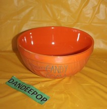 Rae Dunn Candy Coma Large orange Lusterware Ceramic Bowl Display Halloween  - £103.50 GBP