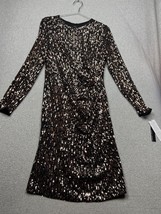 Maggie London Womens Sequin Sheath Dress Size 6 RoseGold Formal Wedding Feminine - £35.40 GBP