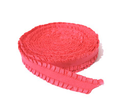5/8&quot; 16mm wide - 5-20 yds Rose Red 2 sided Ruffles Edge Elastic Band EB2 - £5.56 GBP+