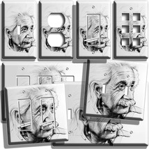 Albert Einstein Drawing Light Switch Outlet Wall Plate Home Art Study Room Decor - £4.77 GBP+