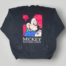 Vintage Top Mickey Mouse Disney Designs USA Made Crewneck Sweatshirt H - £37.03 GBP