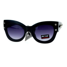 Skulls &amp; Spikes Studded Sunglasses Thick Butterfly Frame - £7.99 GBP