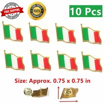 10 Pcs Italy IT Country National Flag Lapel Pin Badge Brooches Metal Emblems - £7.73 GBP