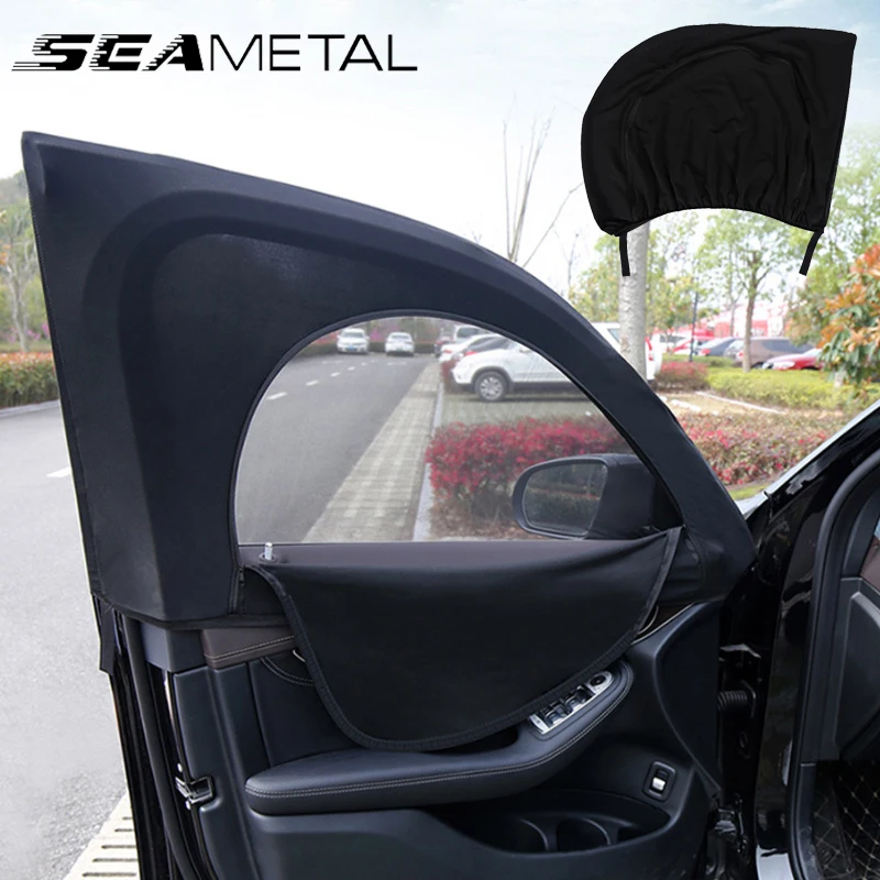 SEAMETAL 2pcs Car Front Rear Side Window Sunshade UV Protect Shield Mesh Prevent - £12.28 GBP