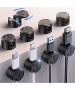 9 Pack Cable Clips, Chfeila Magnetic Cord Holder [360°Rotating Twist-Loc... - £19.56 GBP