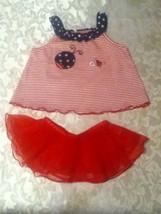 Mothers Day Carters skirt Ladybug Blueberi top 24 mo  2 piece  - $13.99