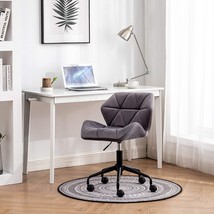 Gray Eldon Diamond Tufted Adjustable Swivel Office Chair From Roundhill - £78.47 GBP