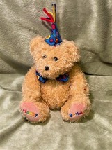 Vintage Ty 7&quot; Embroidered Happy Birthday Beanie Bear (2005), Retired - £11.83 GBP