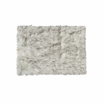 24&quot; X 36&quot;  Gradient Grey Faux Fur Rectangular Area Rug - £42.59 GBP