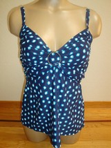 New Coco Reef Waterloo Dot Twist Underwire Tankini Swimsuit Top Navy 34D Cup - £31.80 GBP