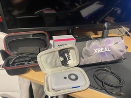 XREAL Air 2 AR Glasses Bundle + XREAL Beam + cables + hard cases 4 Mths Old - £492.96 GBP