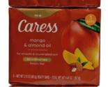 9 Bars Caress Mango &amp; Almond Oil Rejuvenating Bar Soap 3.15 Oz. Each  - £23.56 GBP