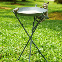 SPI Aluminum Curious Cat &amp; Bird Birdbath - £144.59 GBP