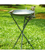 SPI Aluminum Curious Cat &amp; Bird Birdbath - £146.16 GBP