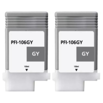 2x Compatible Canon iPF6300 Gray Ink Cartridge For 6630B001AA PFI-106GY 130ml - £81.15 GBP