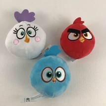 Angry Birds Movie Burger King Matilda Jake Red 3” Plush Stuffed Toy 3pc Lot 2021 - £15.53 GBP