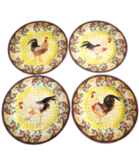 American Atelier Petite Provence 4 Rooster Salad / Dessert Plates Vintage - £35.11 GBP