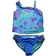 WONDER NATION Swimsuit 2 Piece Mermaid Kids Size M(7-8) Blue - £6.34 GBP